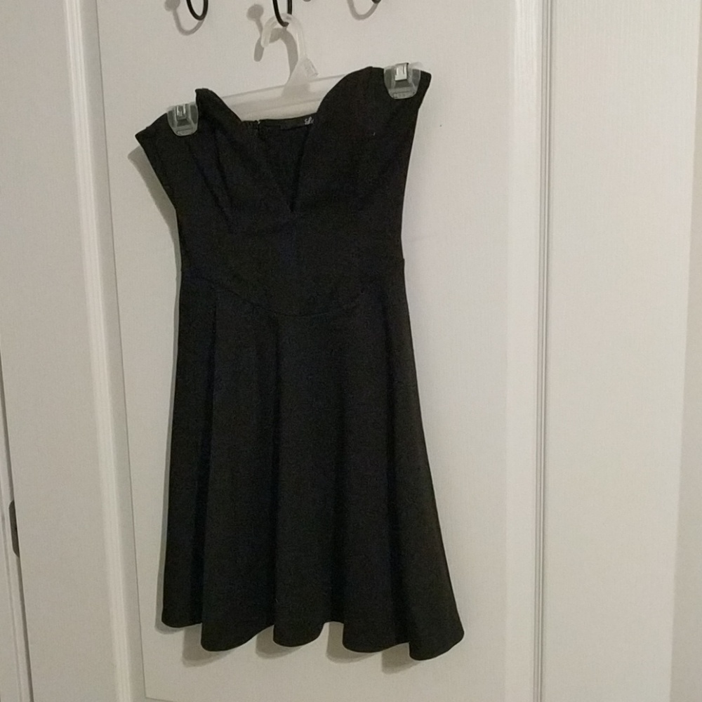 Lulu's little black dress with sweetheart top